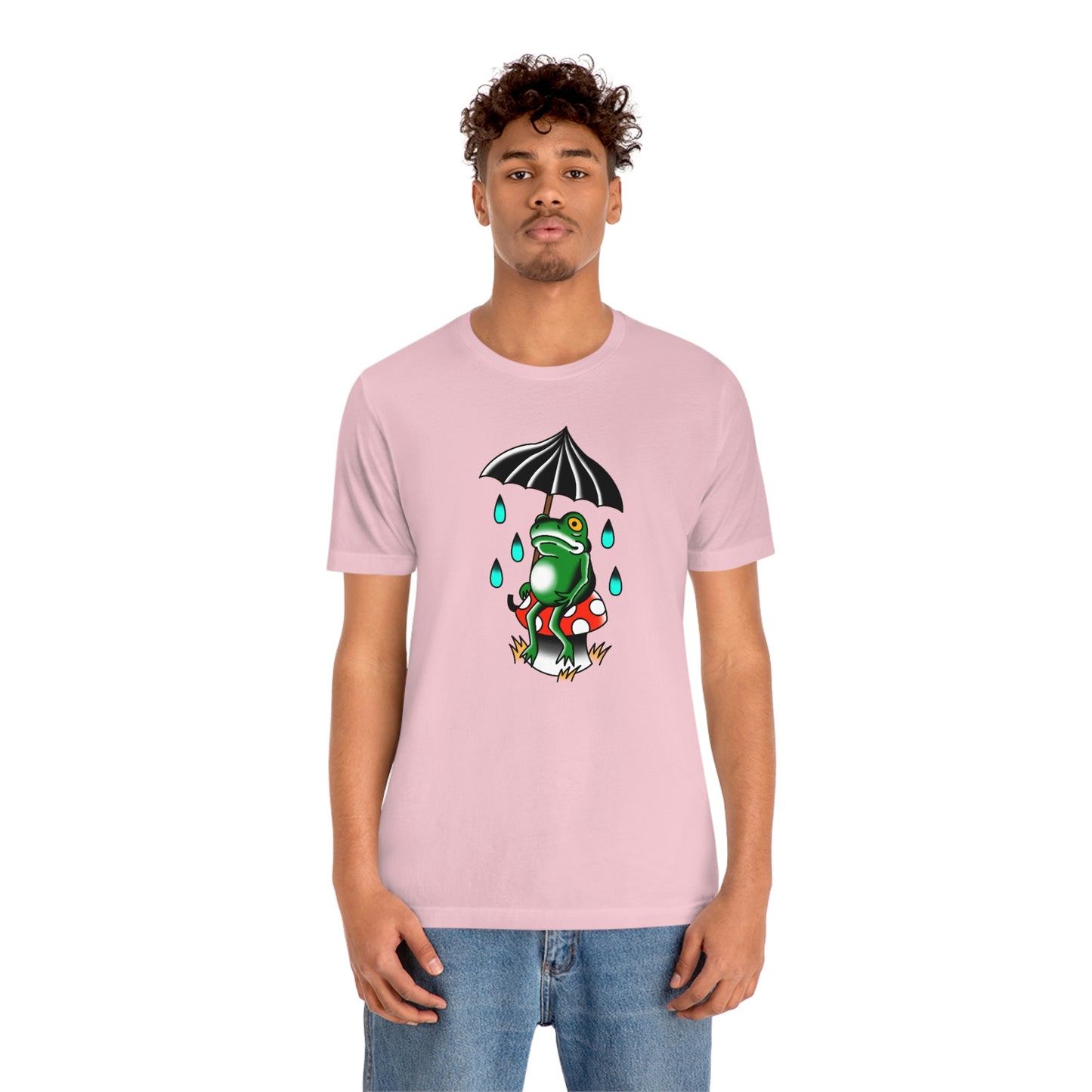 Rainy Day Frog Unisex Jersey Short Sleeve Tee