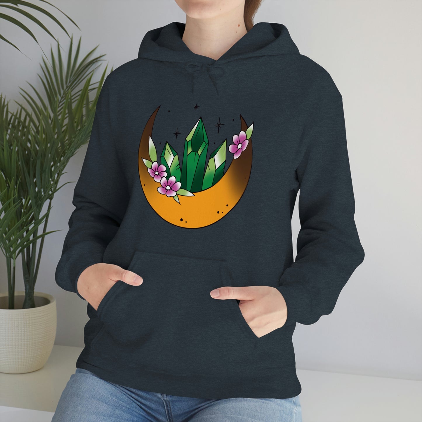 Green Crystal Unisex Heavy Blend™ Hooded Sweatshirt