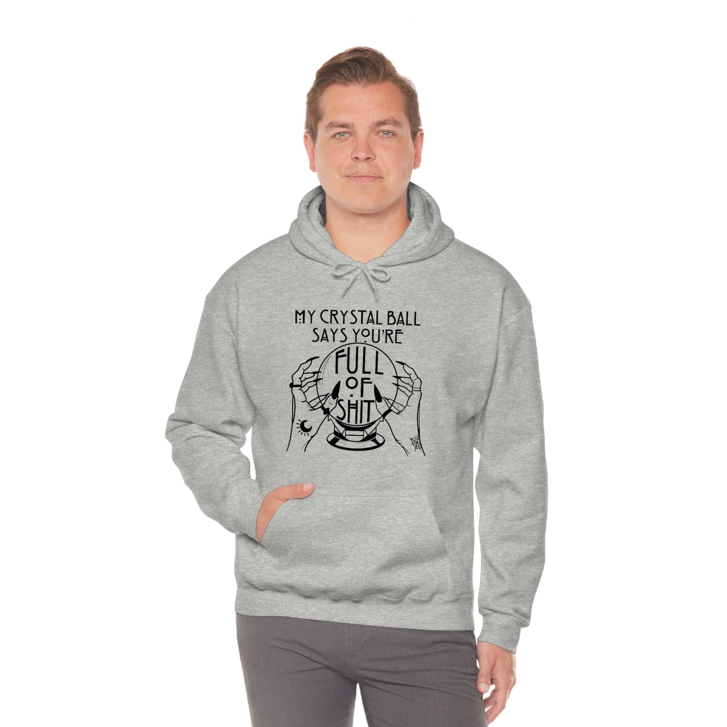 My Crystal Ball Black Font Unisex Heavy Blend™ Hooded Sweatshirt