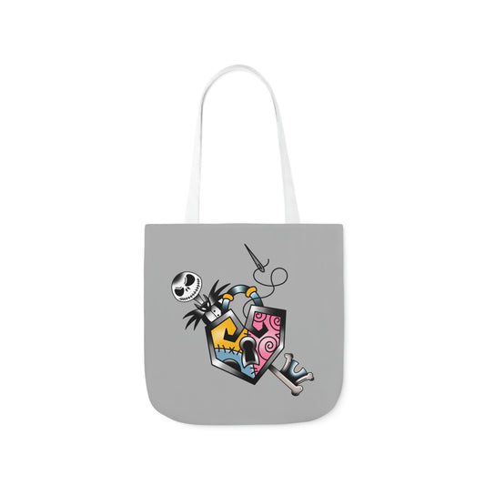 JS Lock and Key AOP Polyester Canvas Tote Bag