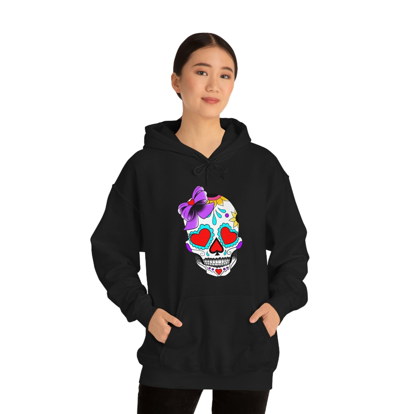 Lady Day of the Dead Unisex Heavy Blend™ Hooded Sweatshirt