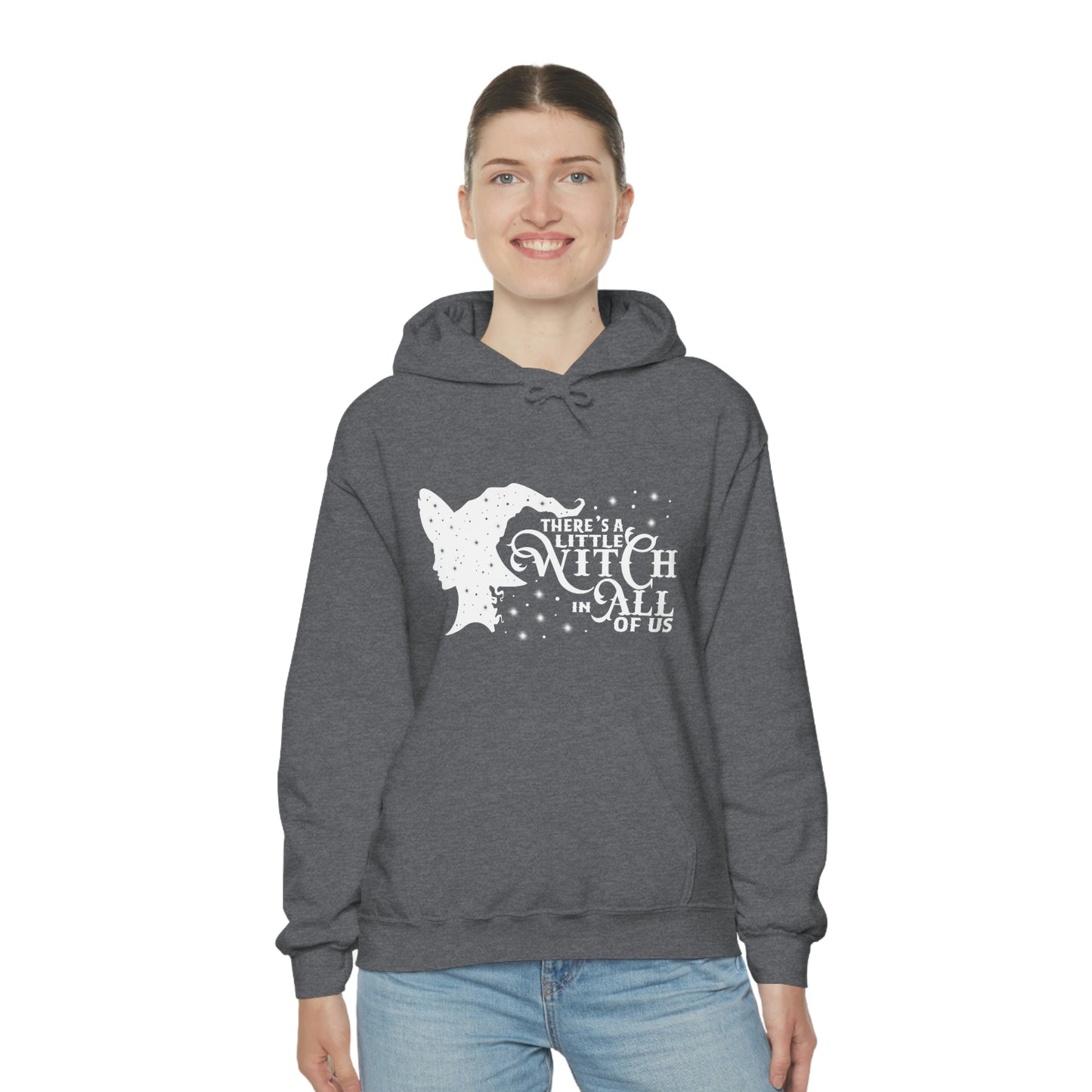 Witch In All of Us White Font Unisex Heavy Blend™ Hooded Sweatshirt