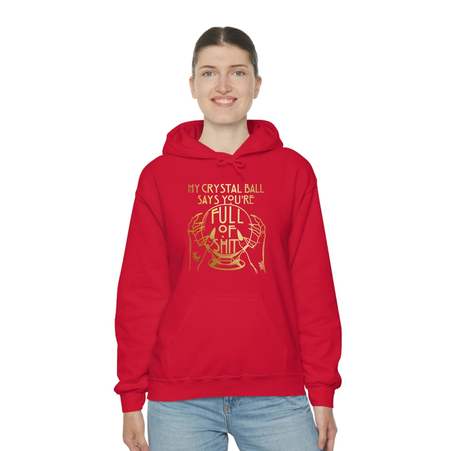 My Crystal Ball Gold Font Unisex Heavy Blend™ Hooded Sweatshirt