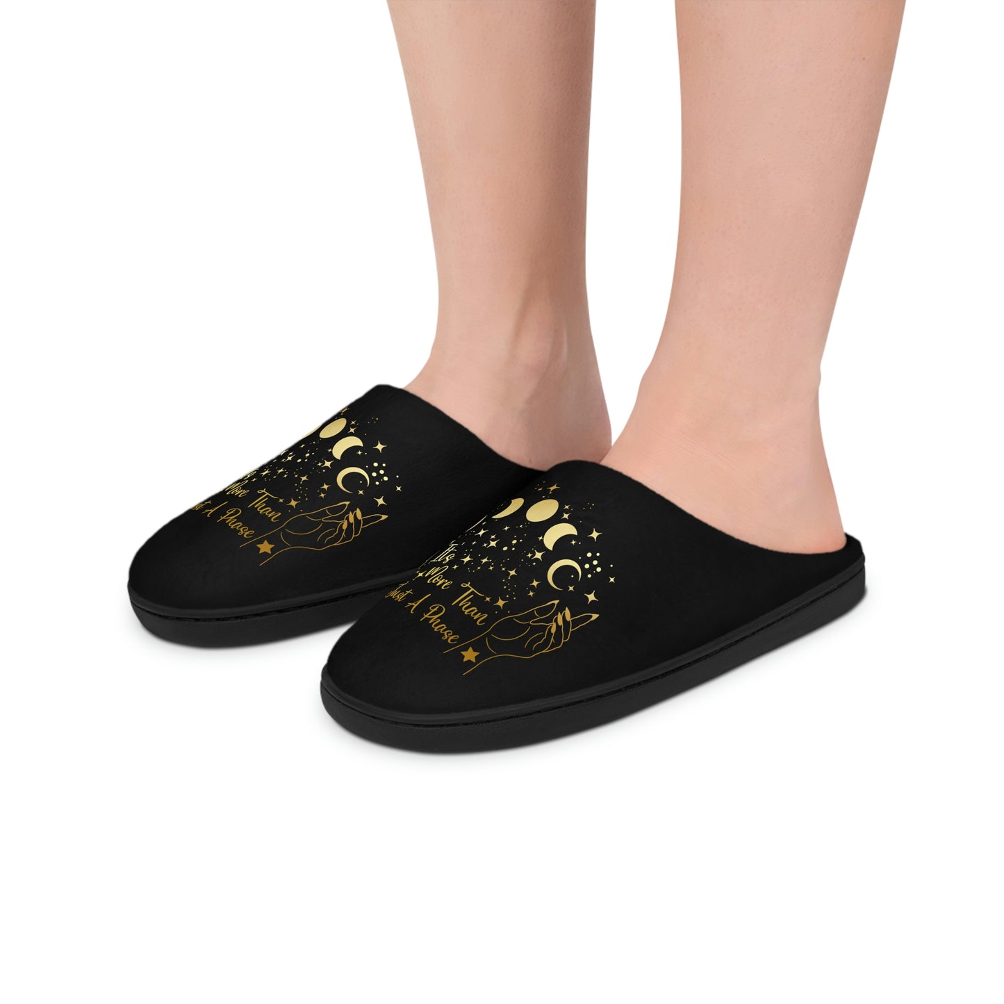 More Than A Phase Black Women's Indoor Slippers