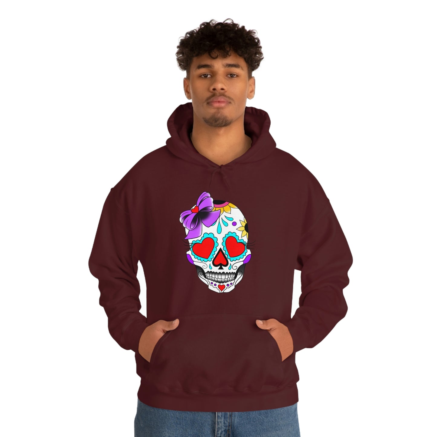 Lady Day of the Dead Unisex Heavy Blend™ Hooded Sweatshirt