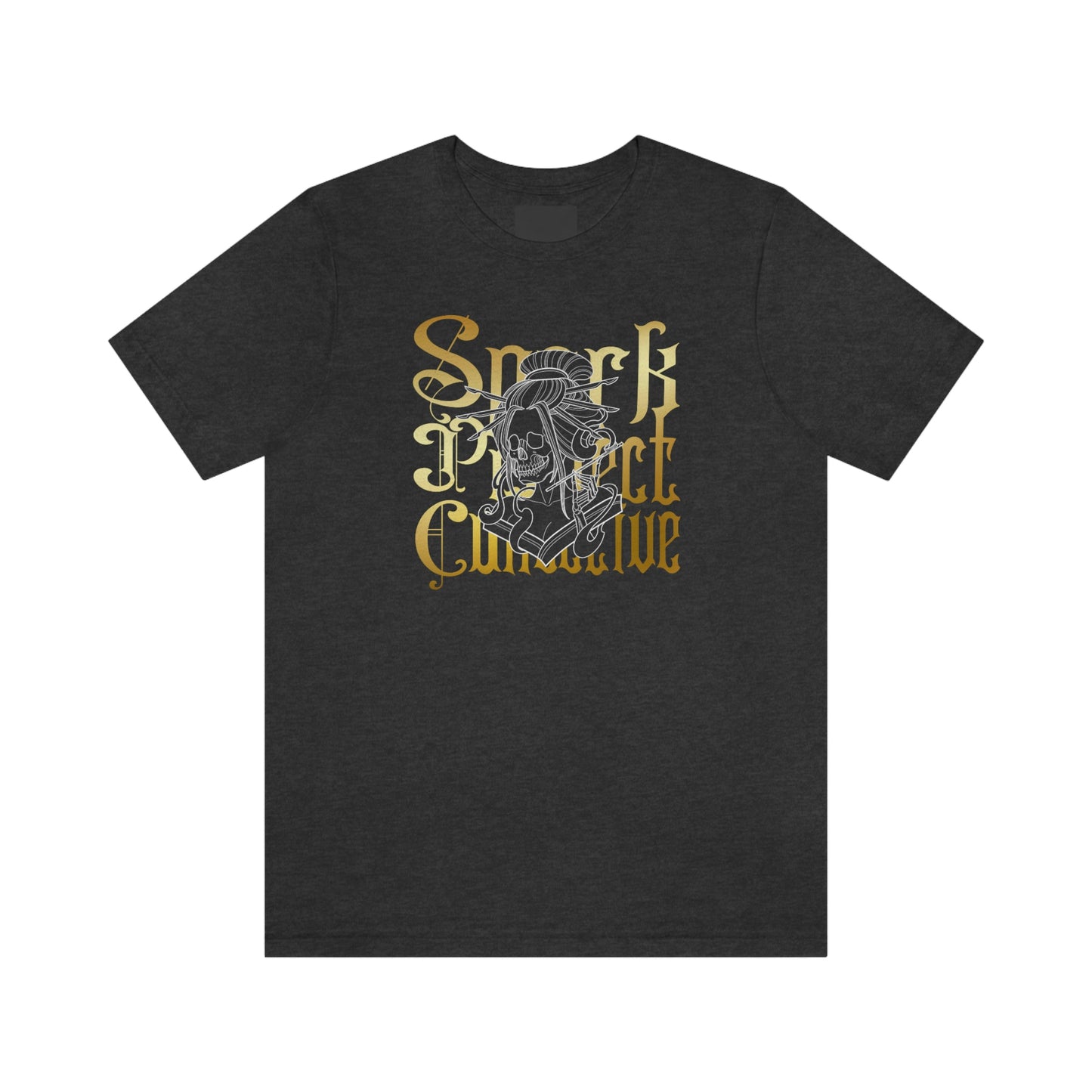 Japanese Spark Gold Font Unisex Jersey Short Sleeve Tee