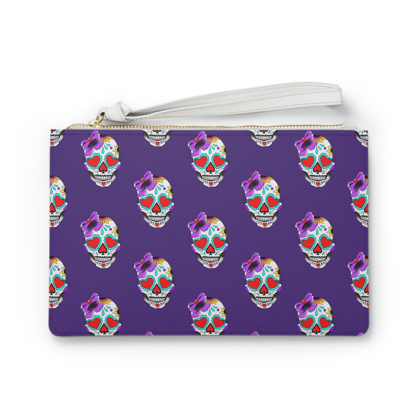 Lady Day of The Dead Purple Clutch Bag