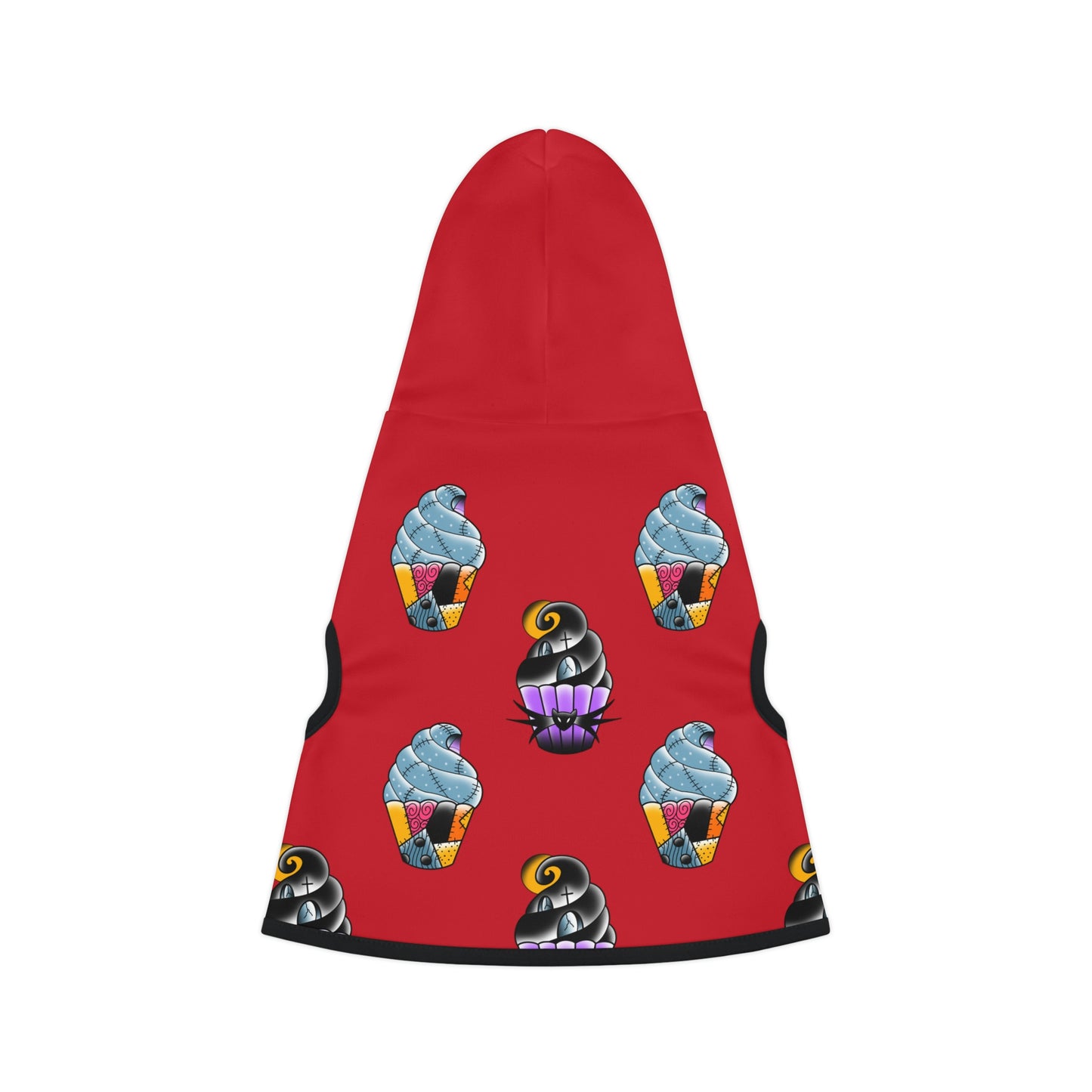 Jack and Sally Cupcake Red Dog Hoodie