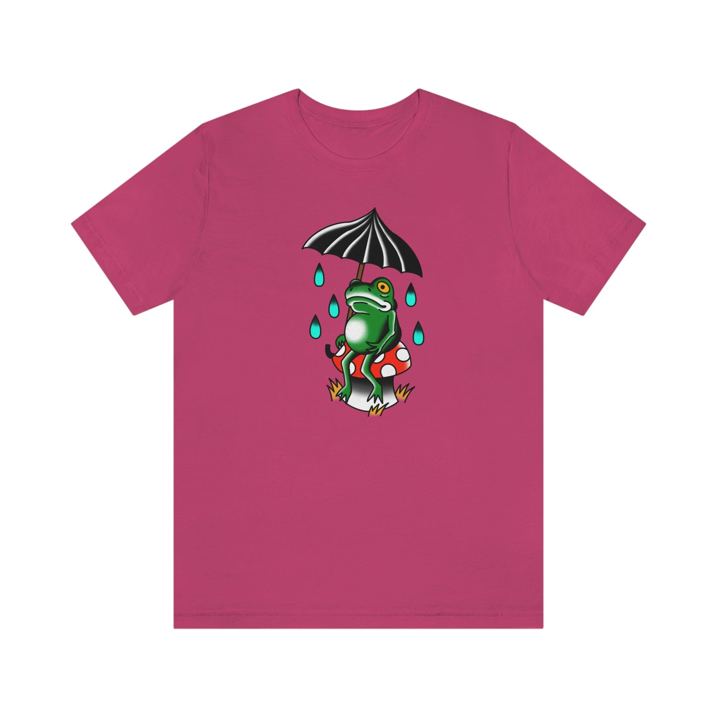 Rainy Day Frog Unisex Jersey Short Sleeve Tee