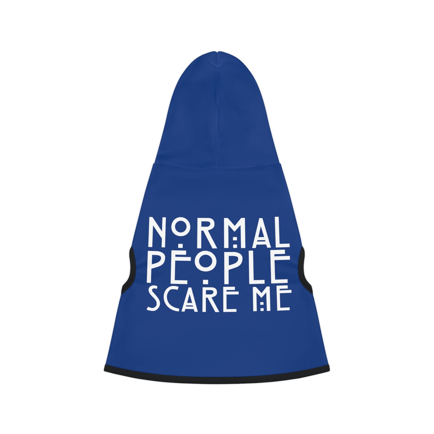 Normal People Scare Me Dark Blue Dog Hoodie