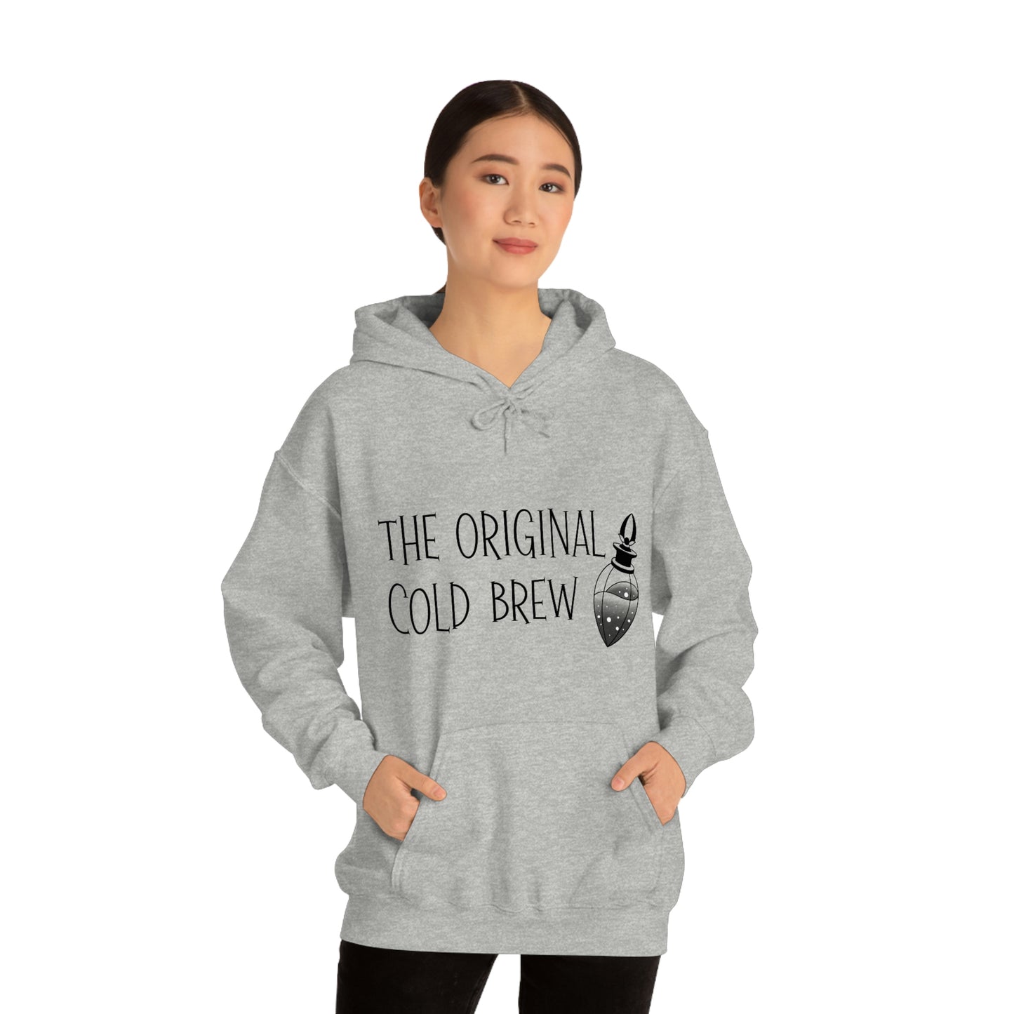 The Original Cold Brew Black Font Unisex Heavy Blend™ Hooded Sweatshirt