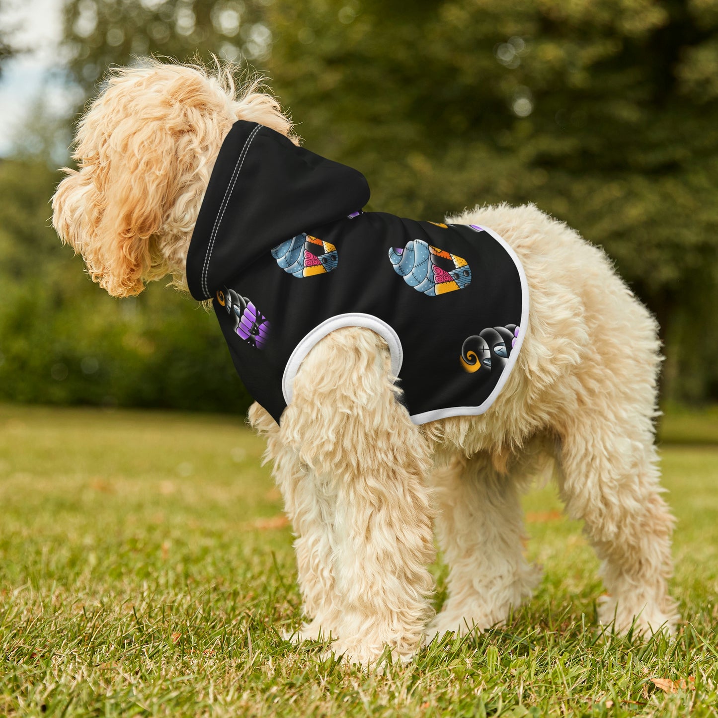 Jack and Sally Cupcake Dog Hoodie