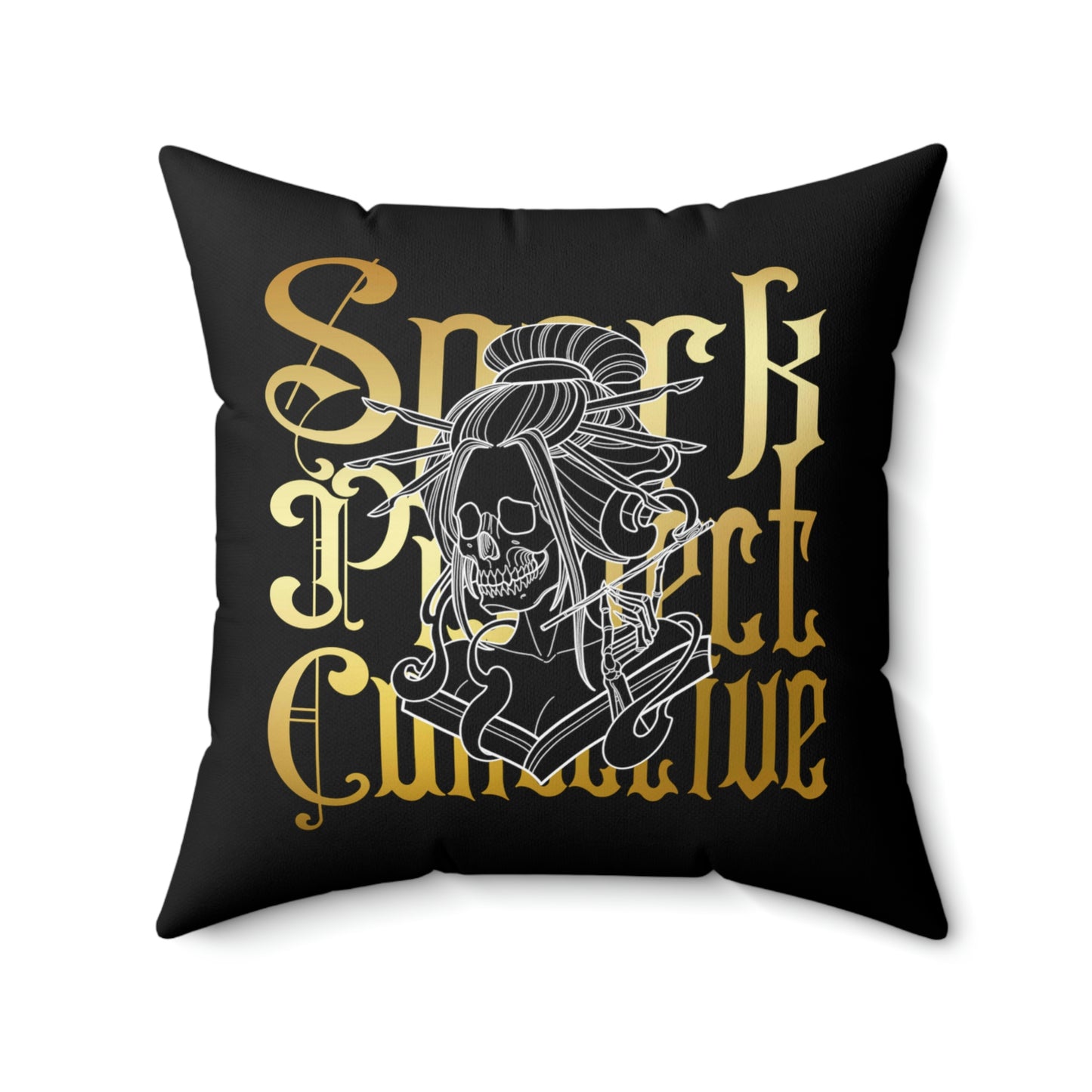 Witch In All of Us-Japanese Spark Spun Polyester Square Pillow