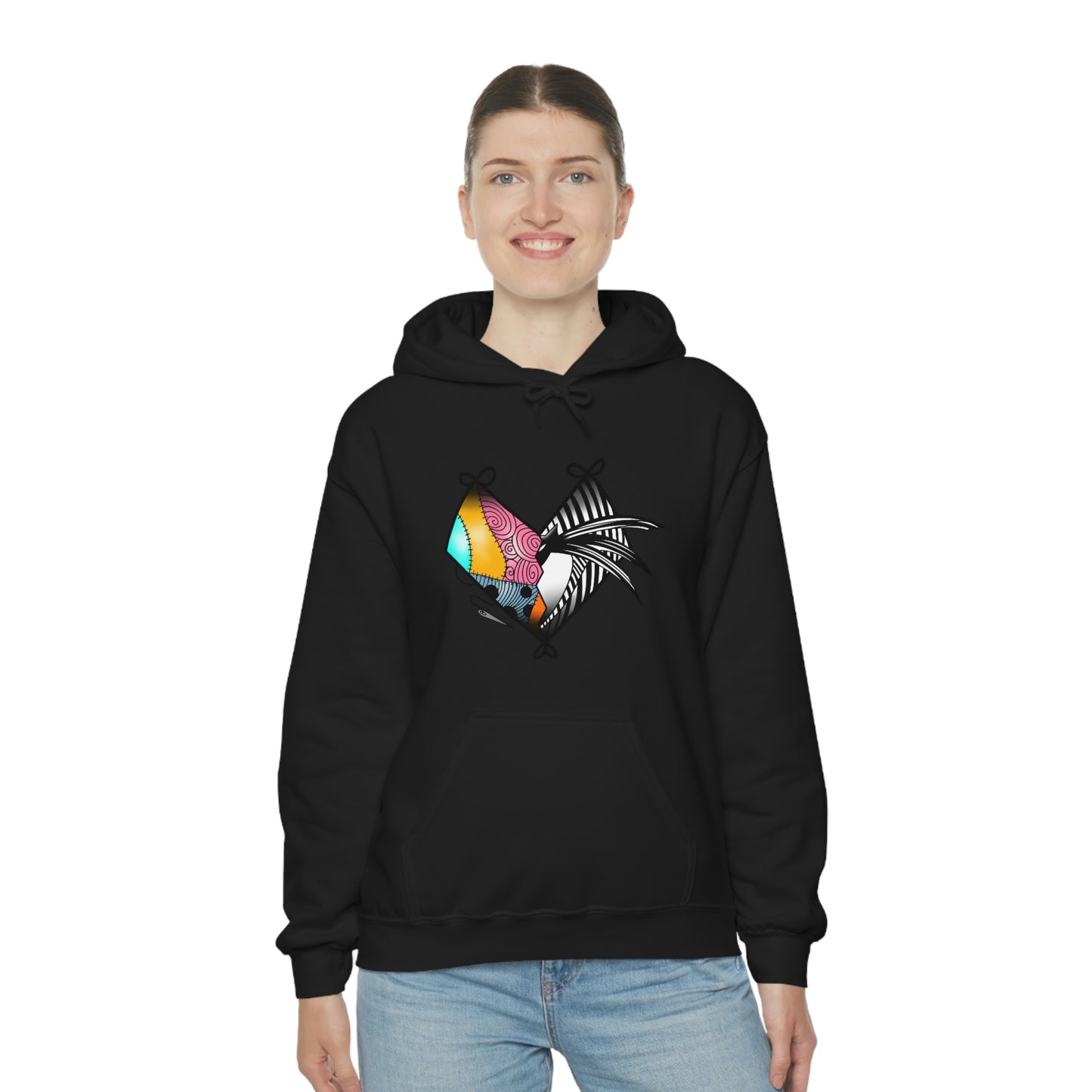 Jack and Sally Heart Unisex Heavy Blend™ Hooded Sweatshirt