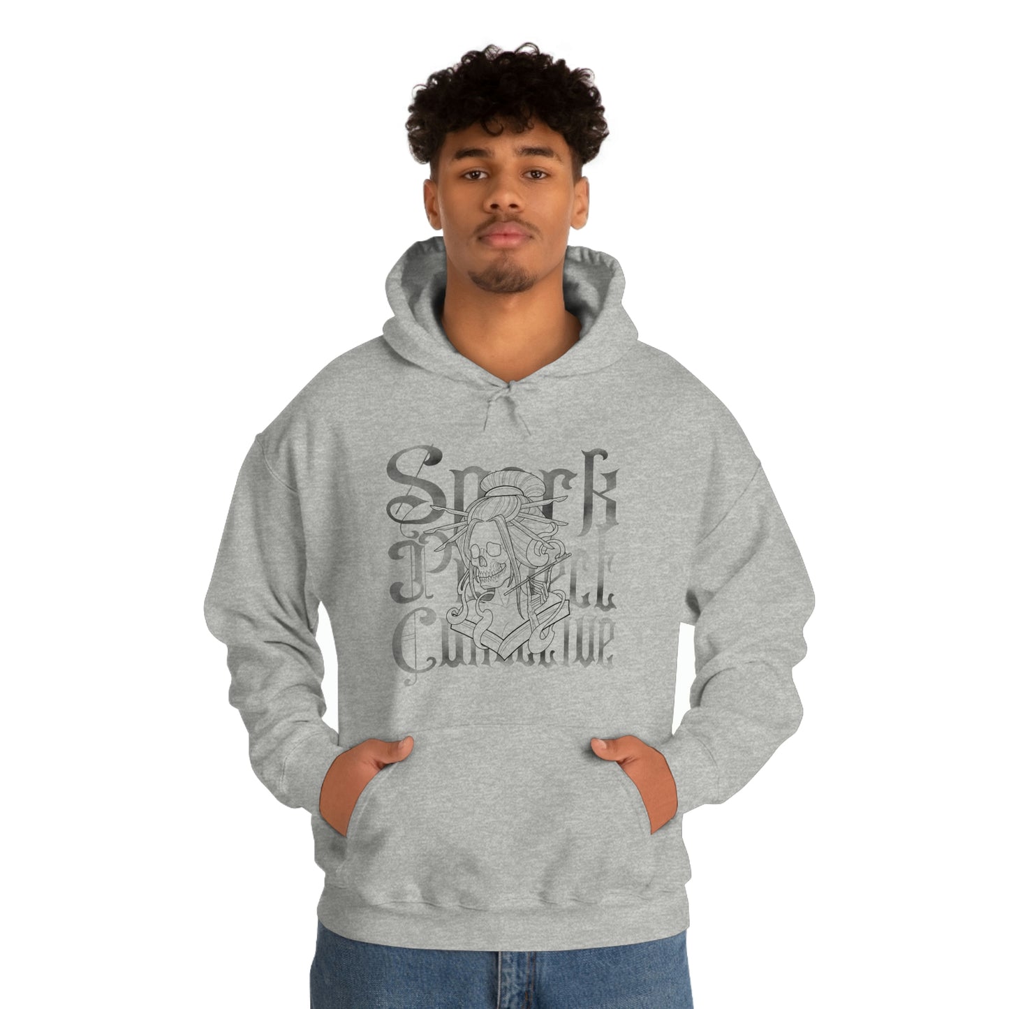 Japanese Spark Black Font Unisex Heavy Blend™ Hooded Sweatshirt