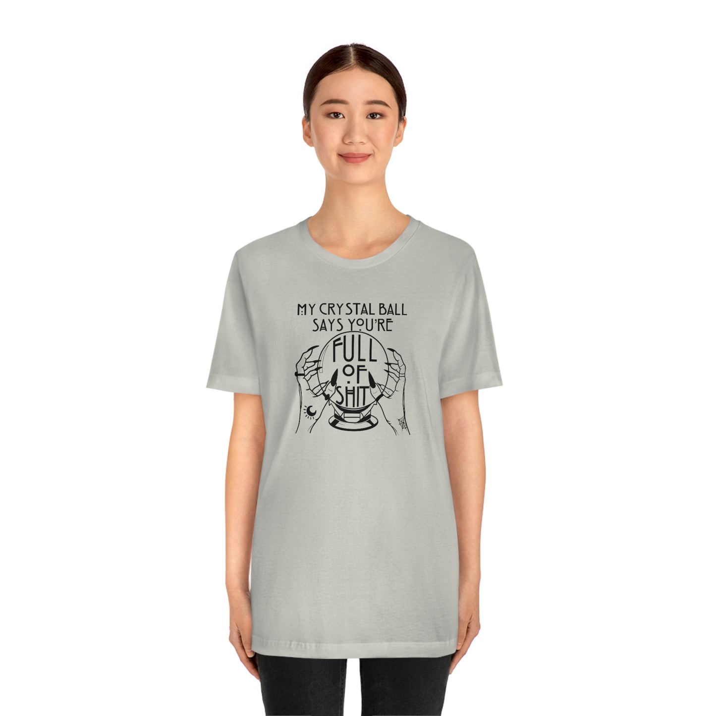 My Crystal Ball Black Font Unisex Jersey Short Sleeve Tee