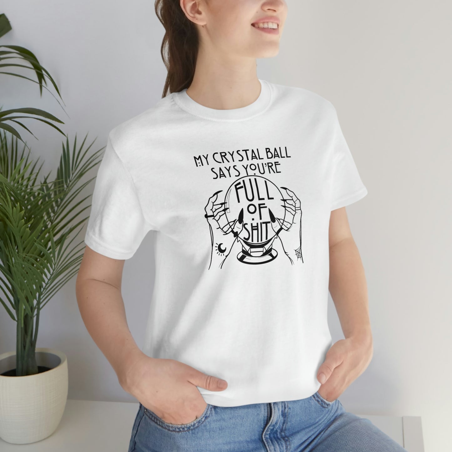 My Crystal Ball Black Font Unisex Jersey Short Sleeve Tee