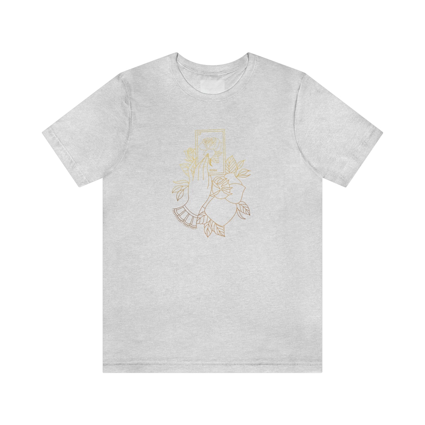 Rosa Card Gold Lines Unisex Jersey Short Sleeve Tee