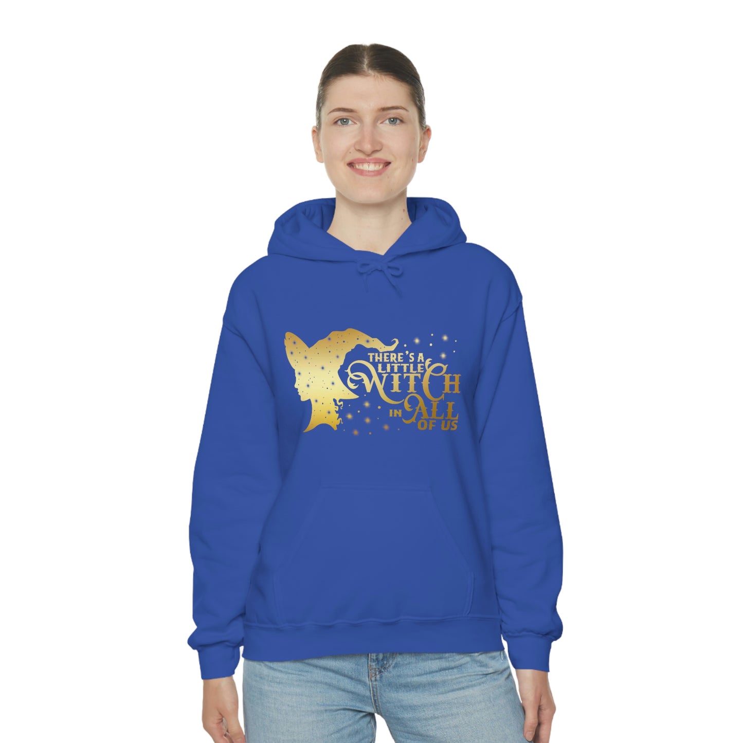 Witch In All of Us Gold Font Unisex Heavy Blend™ Hooded Sweatshirt