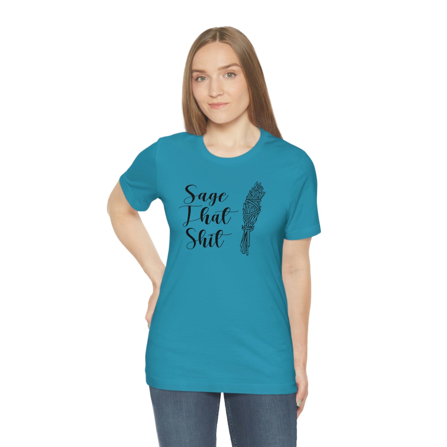 Sage That Black Font Unisex Jersey Short Sleeve Tee