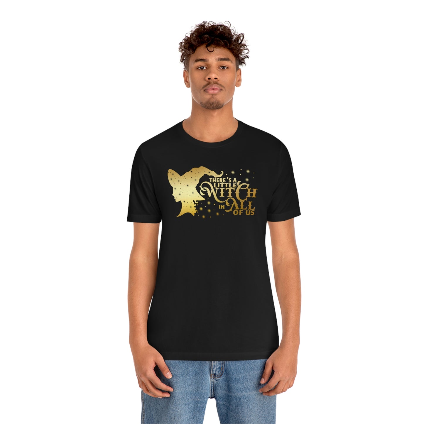 Witch In All of Us Gold Font Unisex Jersey Short Sleeve Tee