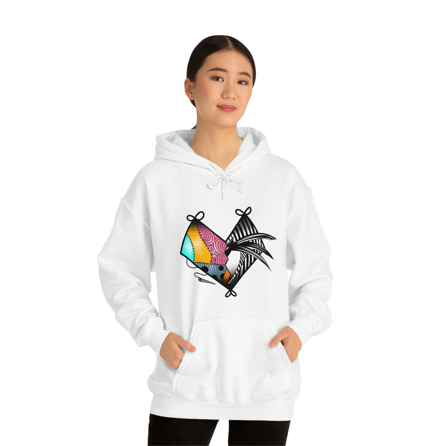 Jack and Sally Heart Unisex Heavy Blend™ Hooded Sweatshirt