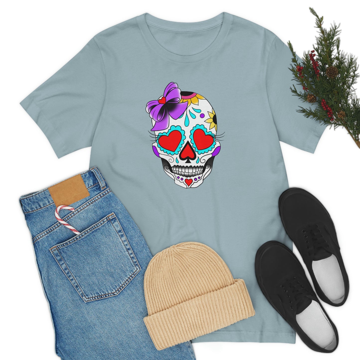 Lady Day of the Dead Unisex Jersey Short Sleeve Tee