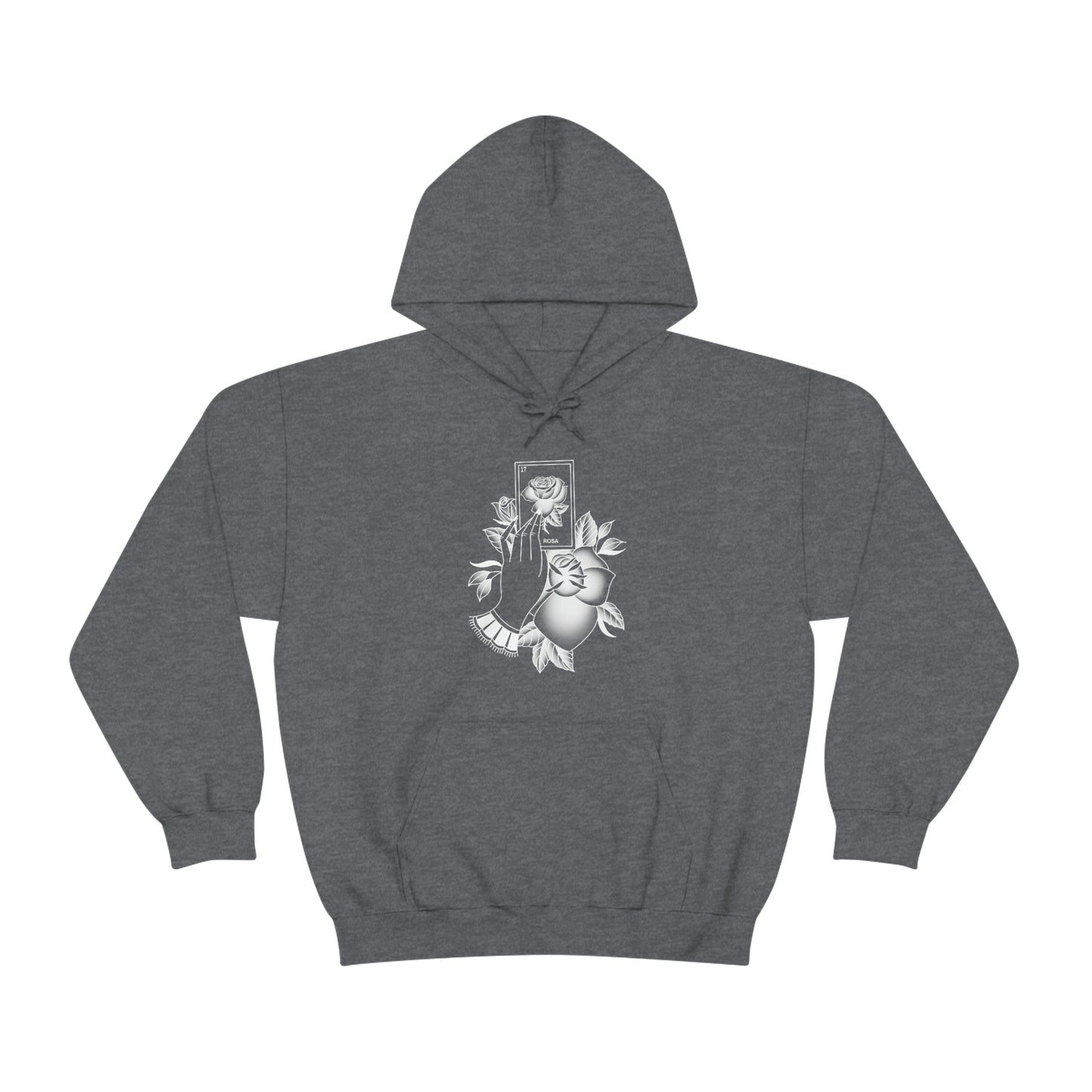 Rosa Card White Shaded Unisex Heavy Blend™ Hooded Sweatshirt