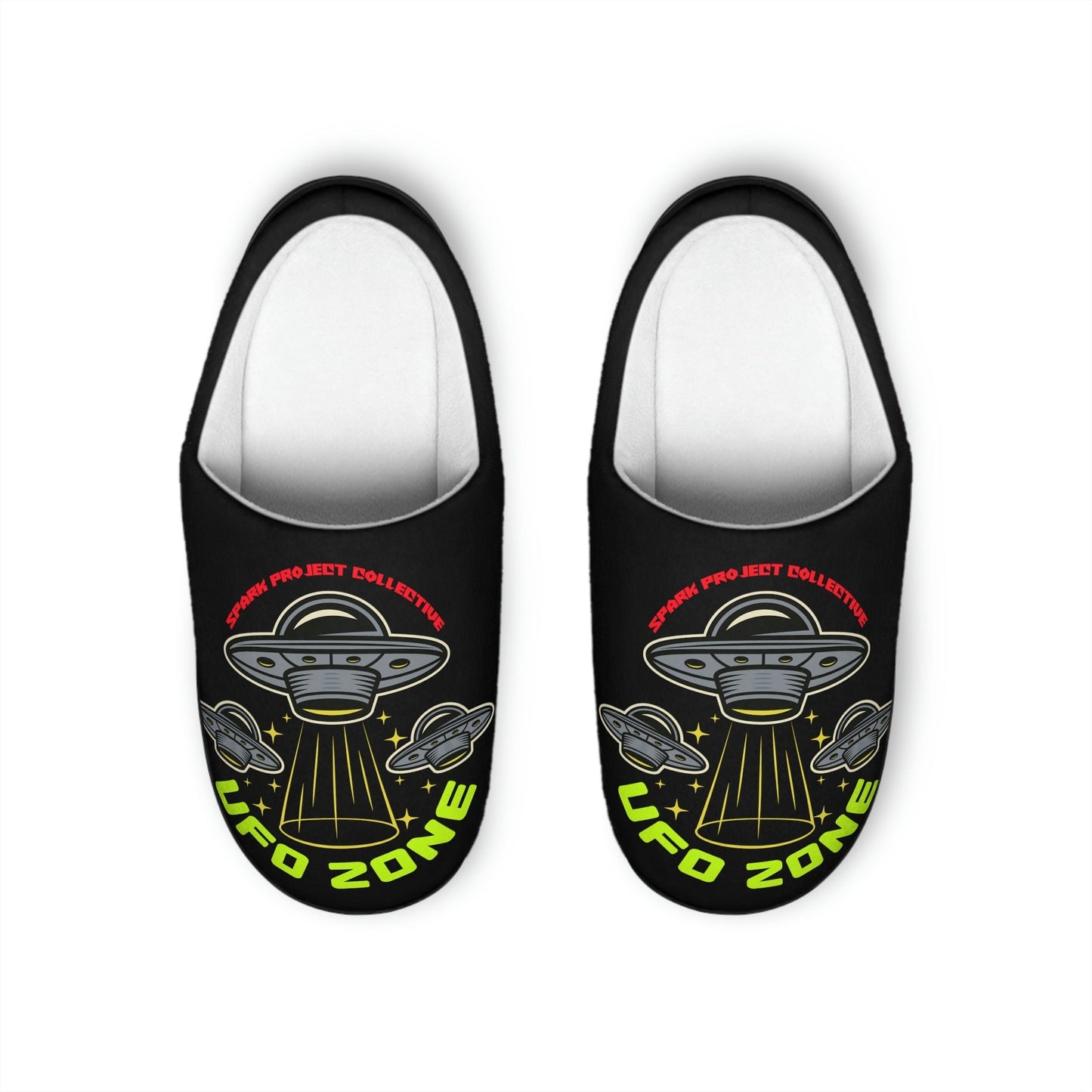 UFO Zone Black Men's Indoor Slippers