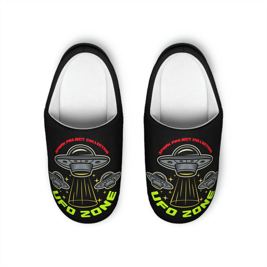 UFO Zone Black Men's Indoor Slippers