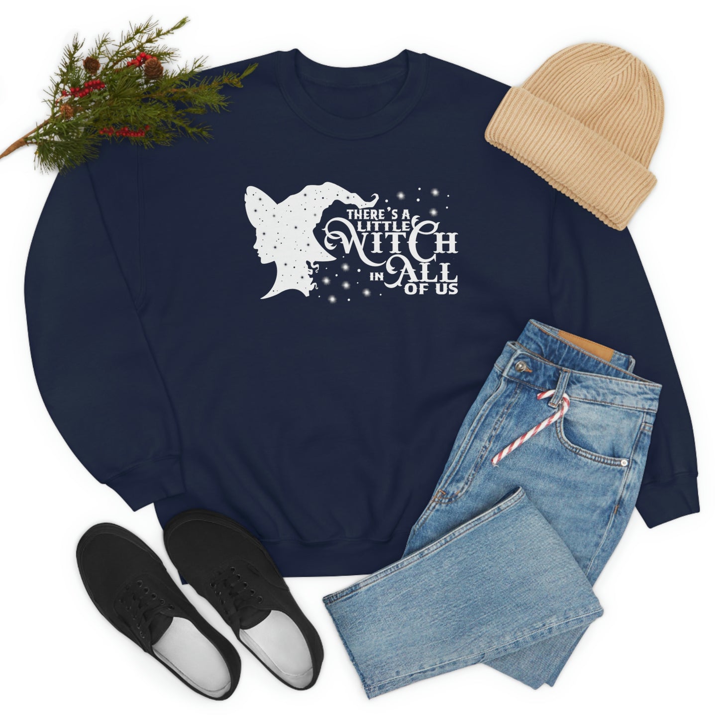 Witch in All of Us White Font unisex heavy blend crewneck sweatshirt