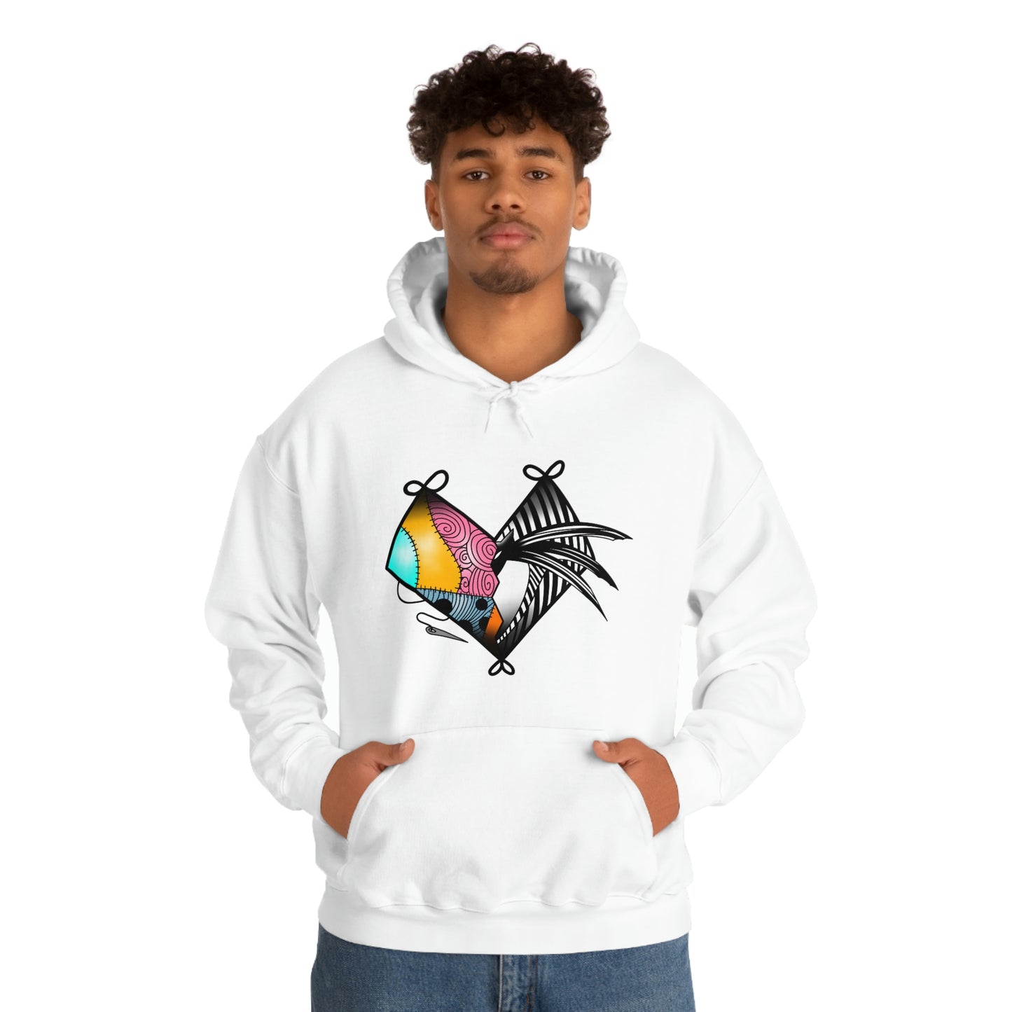 Jack and Sally Heart Unisex Heavy Blend™ Hooded Sweatshirt