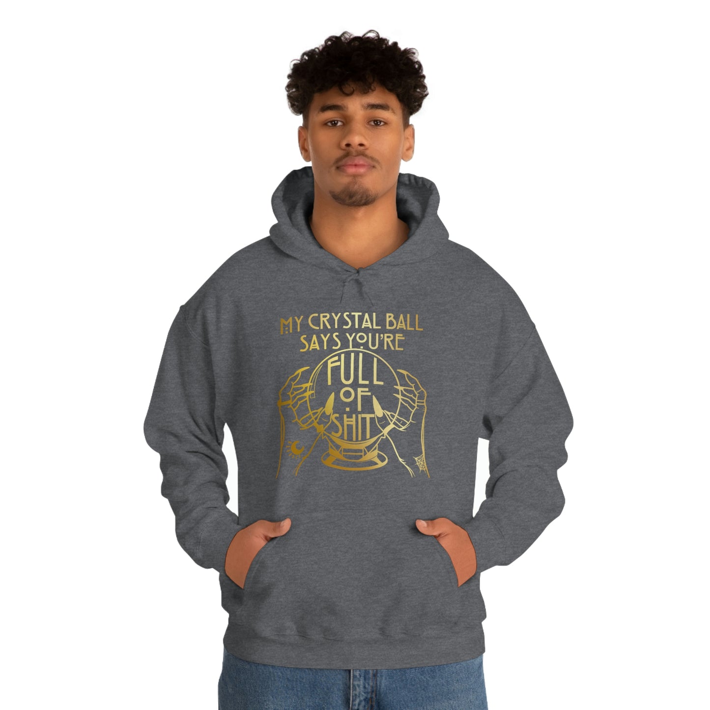 My Crystal Ball Gold Font Unisex Heavy Blend™ Hooded Sweatshirt