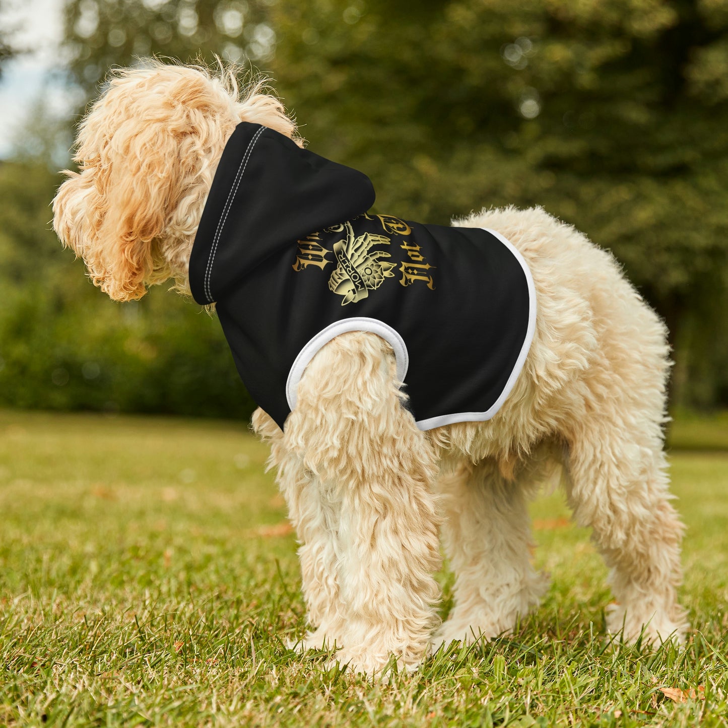 Without One There is Not the Other Black and Gold Dog Hoodie