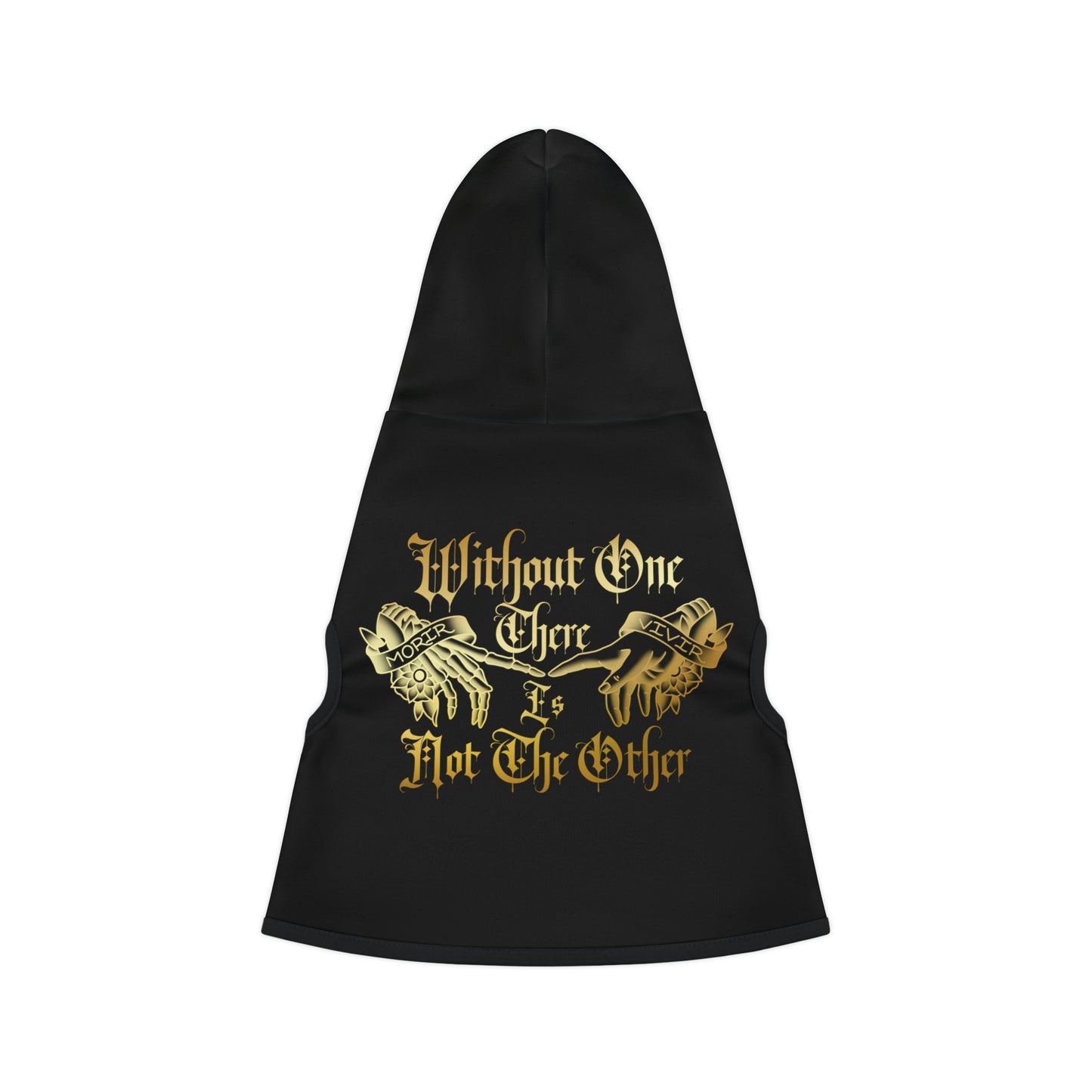 Without One There is Not the Other Black and Gold Dog Hoodie