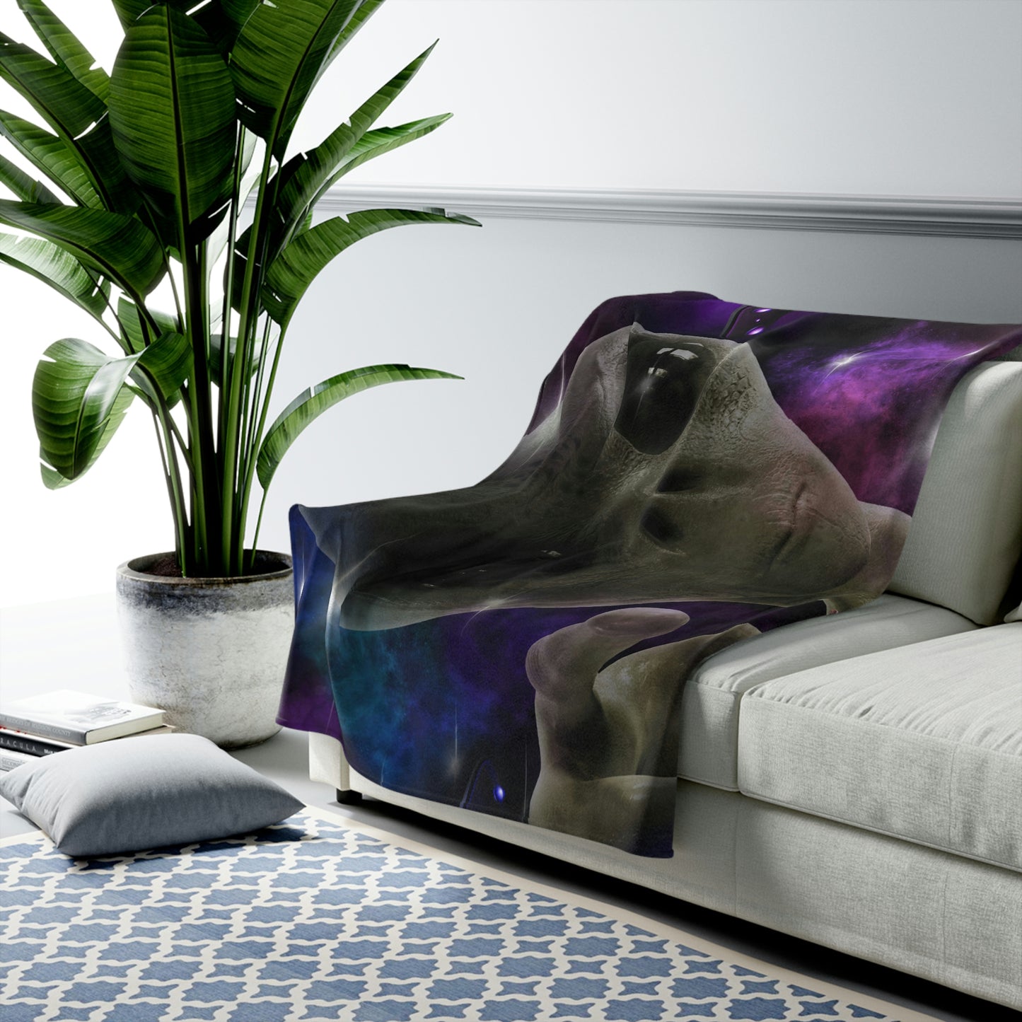 Alien Invasion Velveteen Plush Blanket