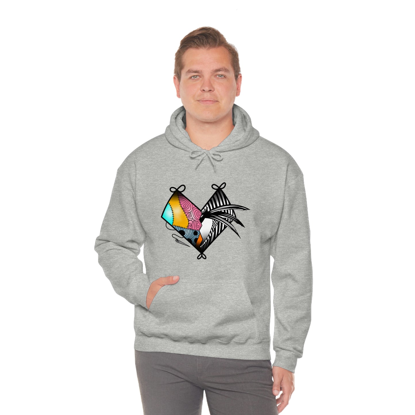 Jack and Sally Heart Unisex Heavy Blend™ Hooded Sweatshirt