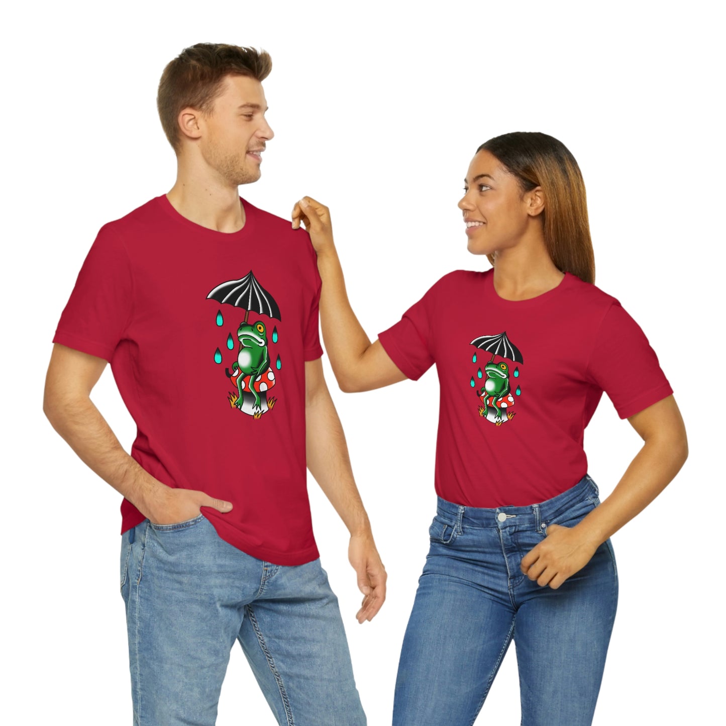 Rainy Day Frog Unisex Jersey Short Sleeve Tee