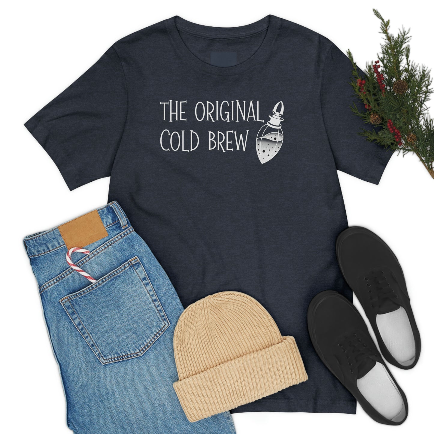 The Original Cold Brew White Font Unisex Jersey Short Sleeve Tee