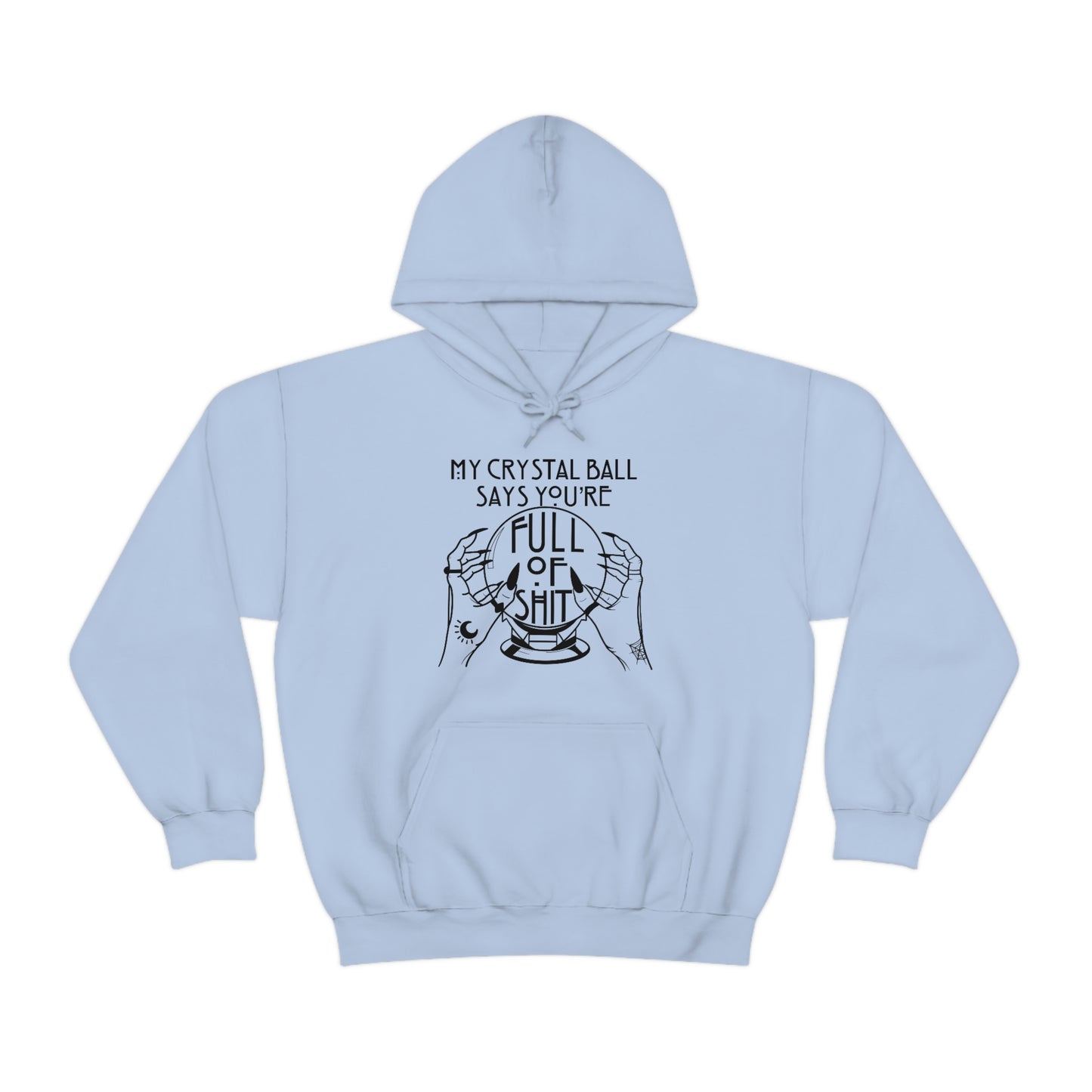 My Crystal Ball Black Font Unisex Heavy Blend™ Hooded Sweatshirt