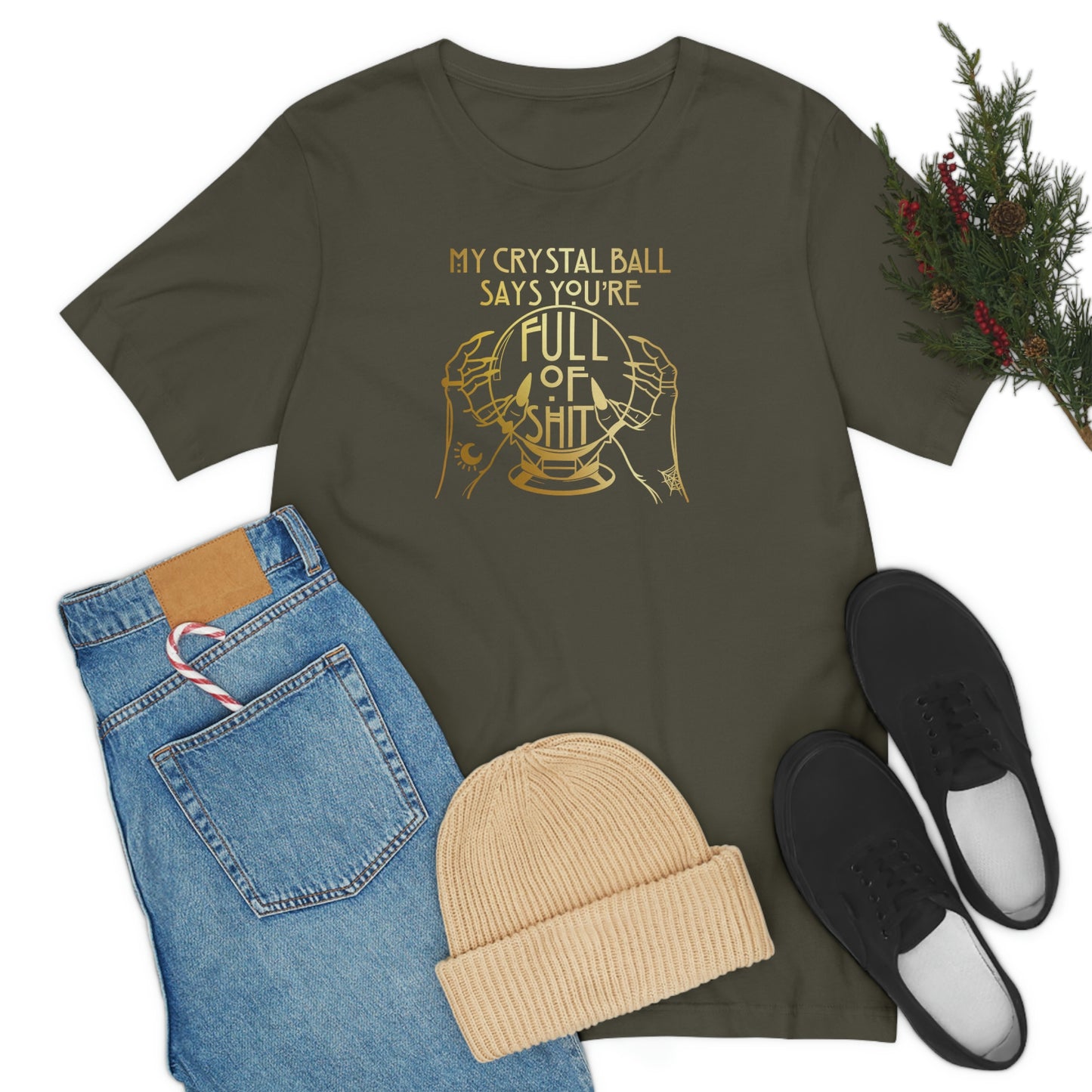 My Crystal Ball Gold Font Unisex Jersey Short Sleeve Tee