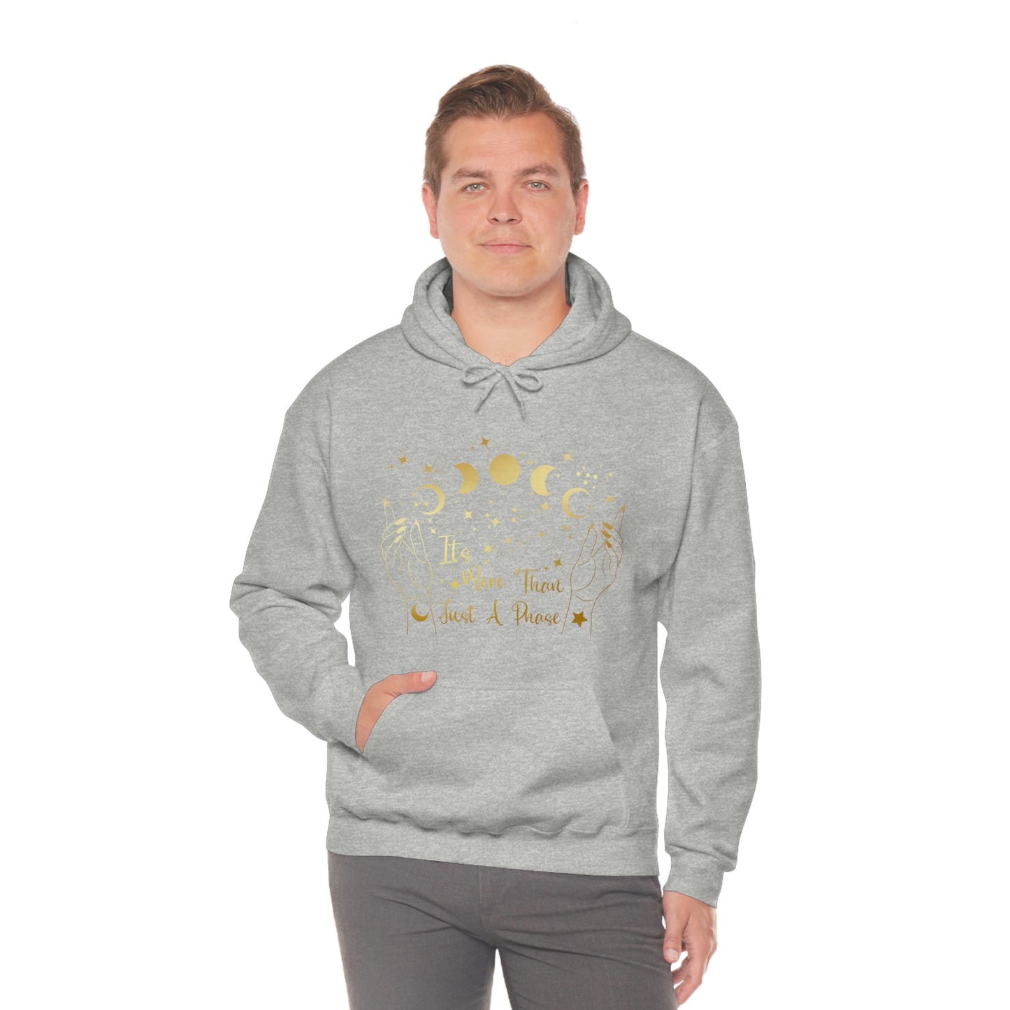 It's Not Just A Phase Gold Font Unisex Heavy Blend™ Hooded Sweatshirt