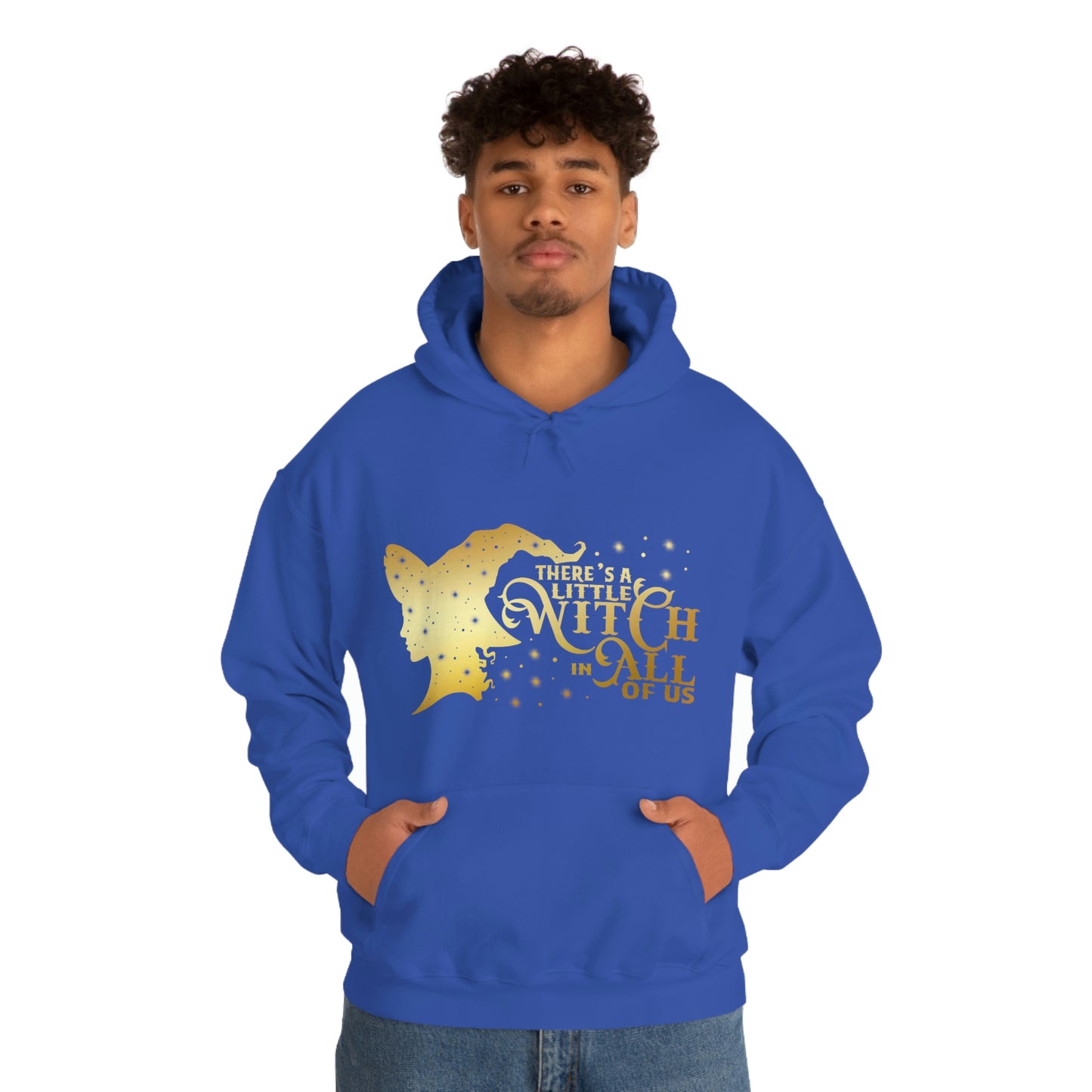 Witch In All of Us Gold Font Unisex Heavy Blend™ Hooded Sweatshirt