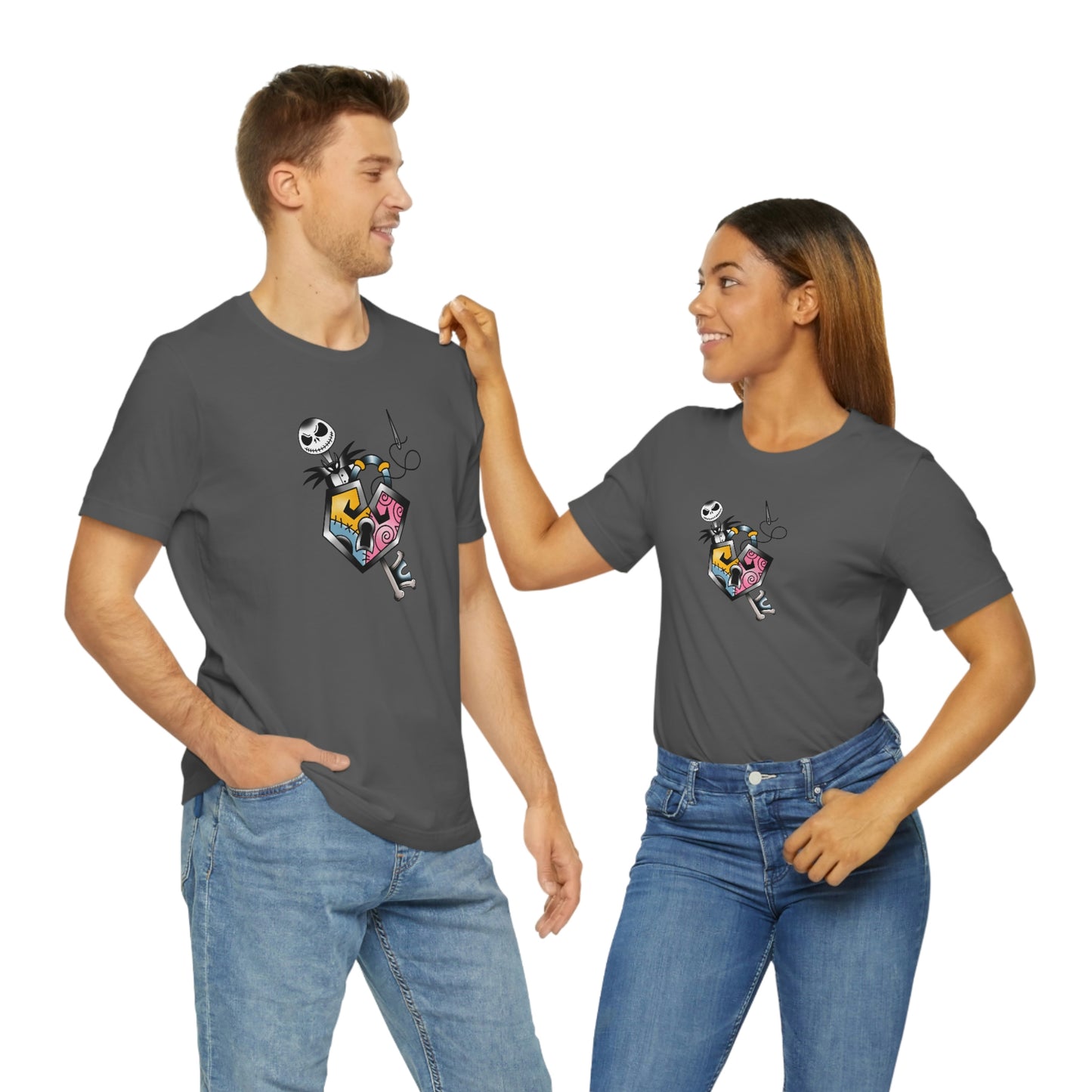 Jack and Sally Lock and Key Unisex Jersey Short Sleeve Tee