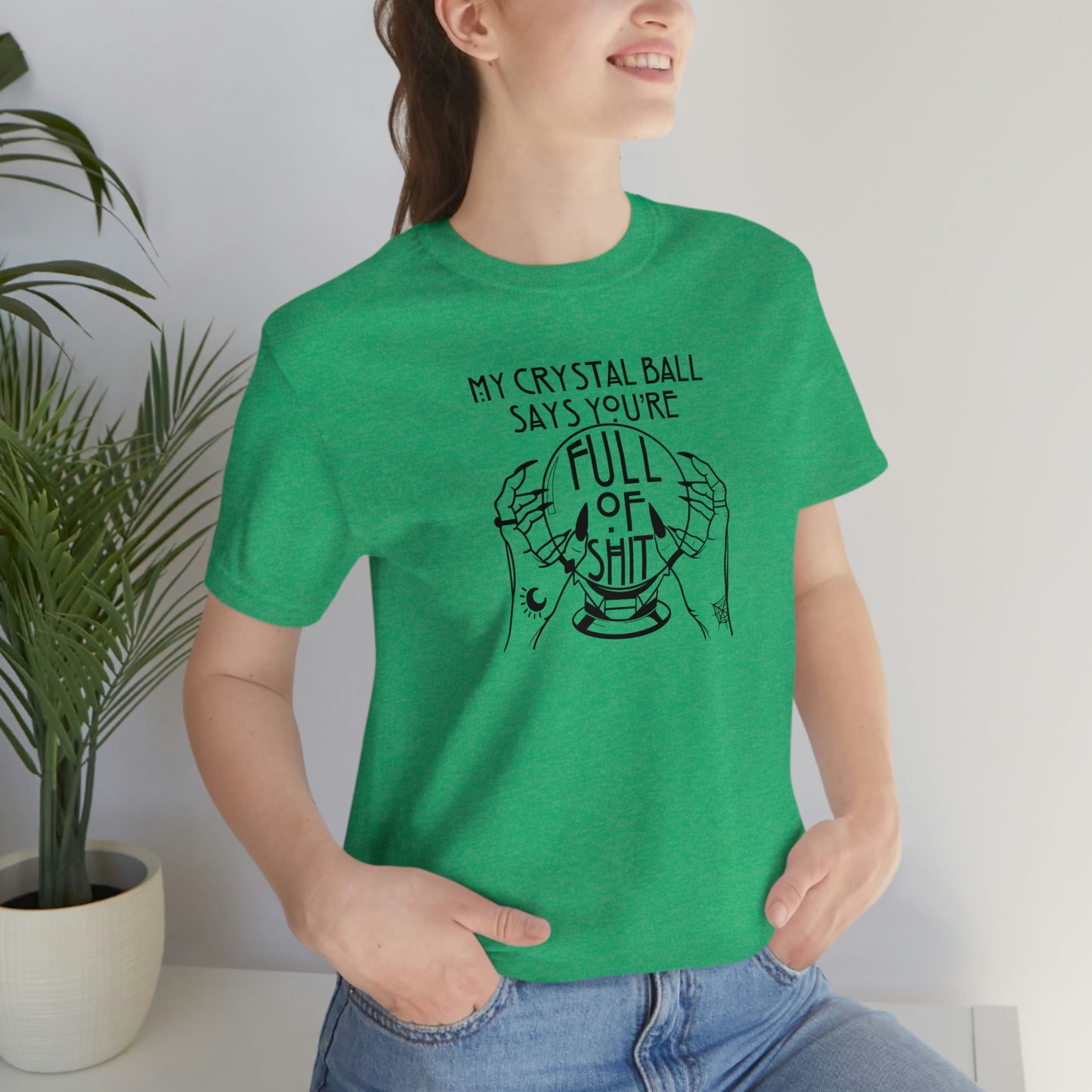 My Crystal Ball Black Font Unisex Jersey Short Sleeve Tee