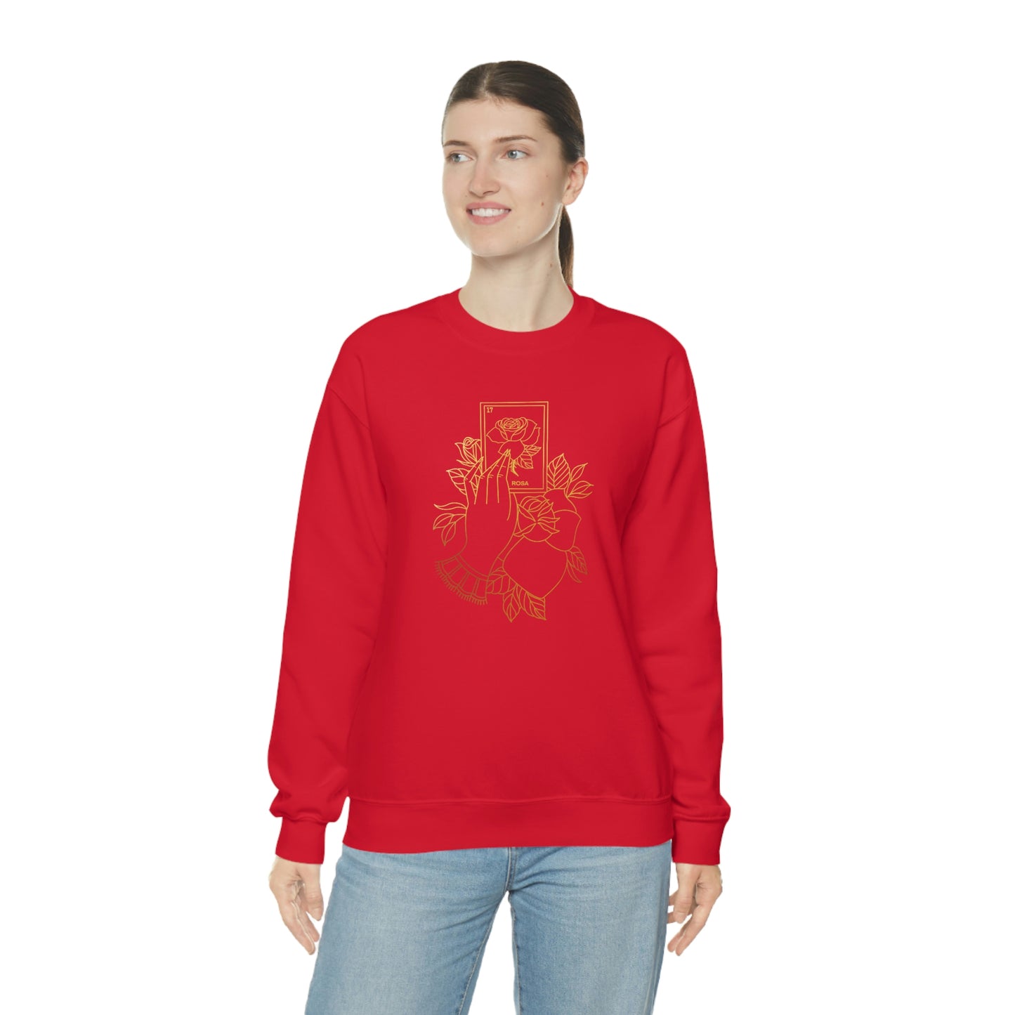 Rosa Card Gold Shading unisex heavy blend crewneck sweatshirt