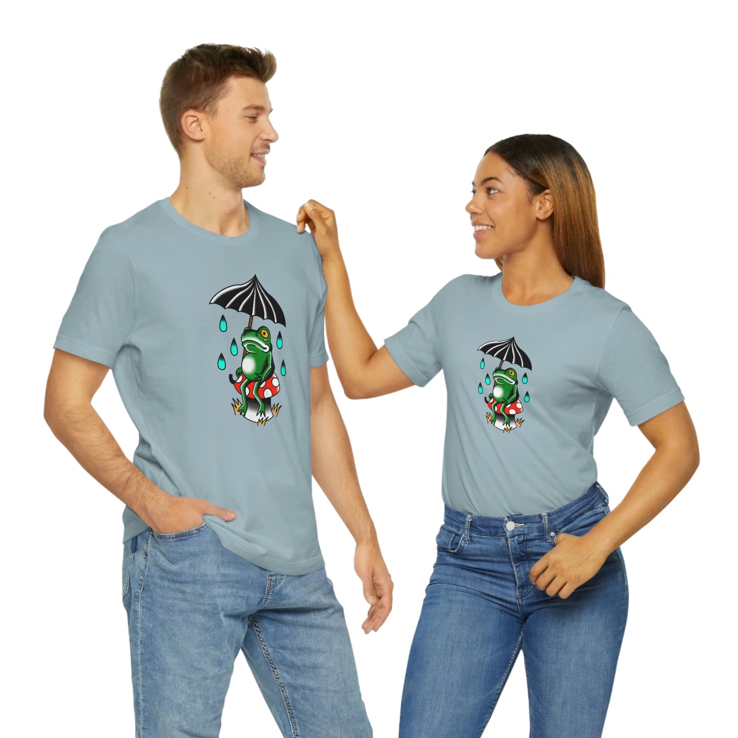 Rainy Day Frog Unisex Jersey Short Sleeve Tee