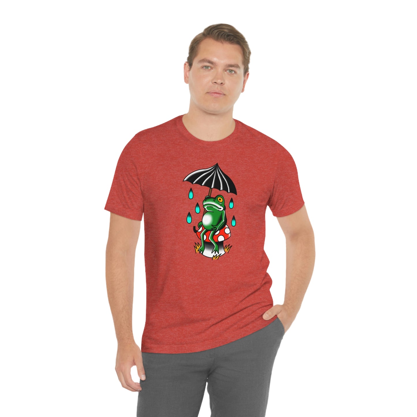 Rainy Day Frog Unisex Jersey Short Sleeve Tee