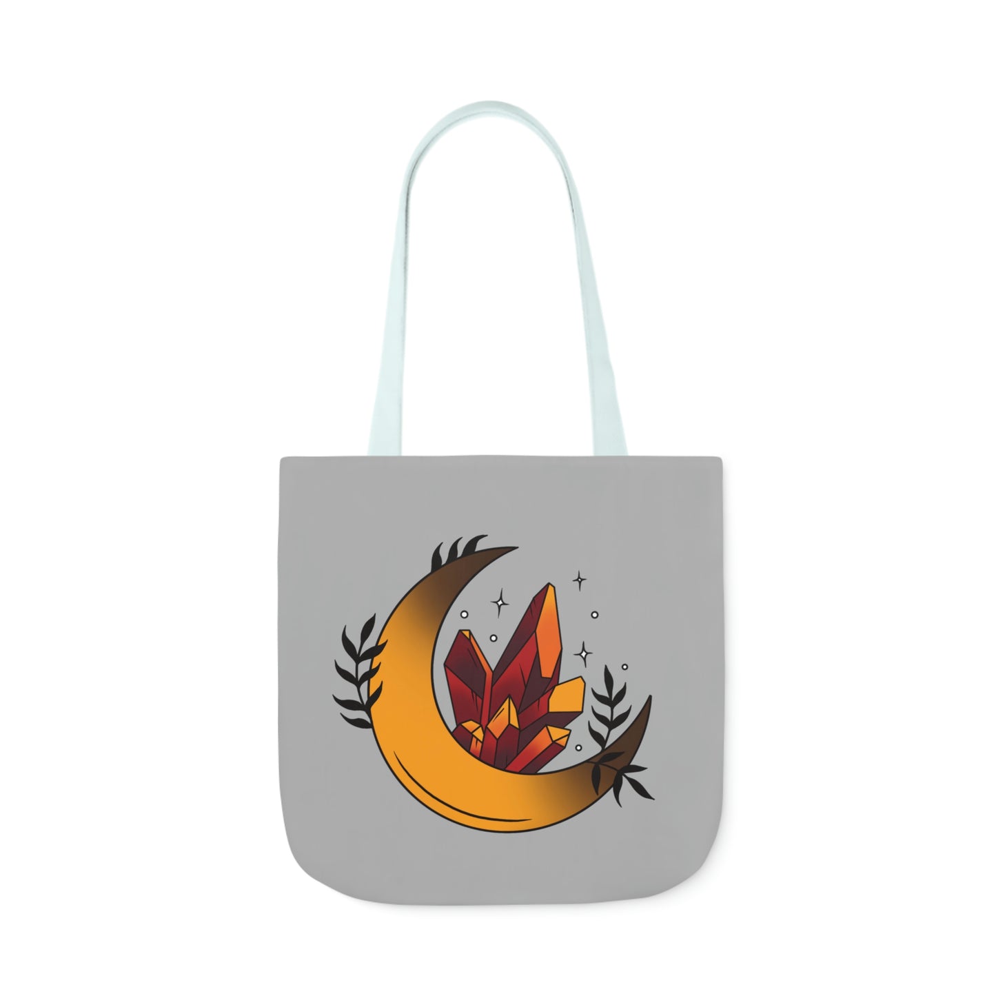 Moon and Orange Crystal AOP Polyester Canvas Tote Bag