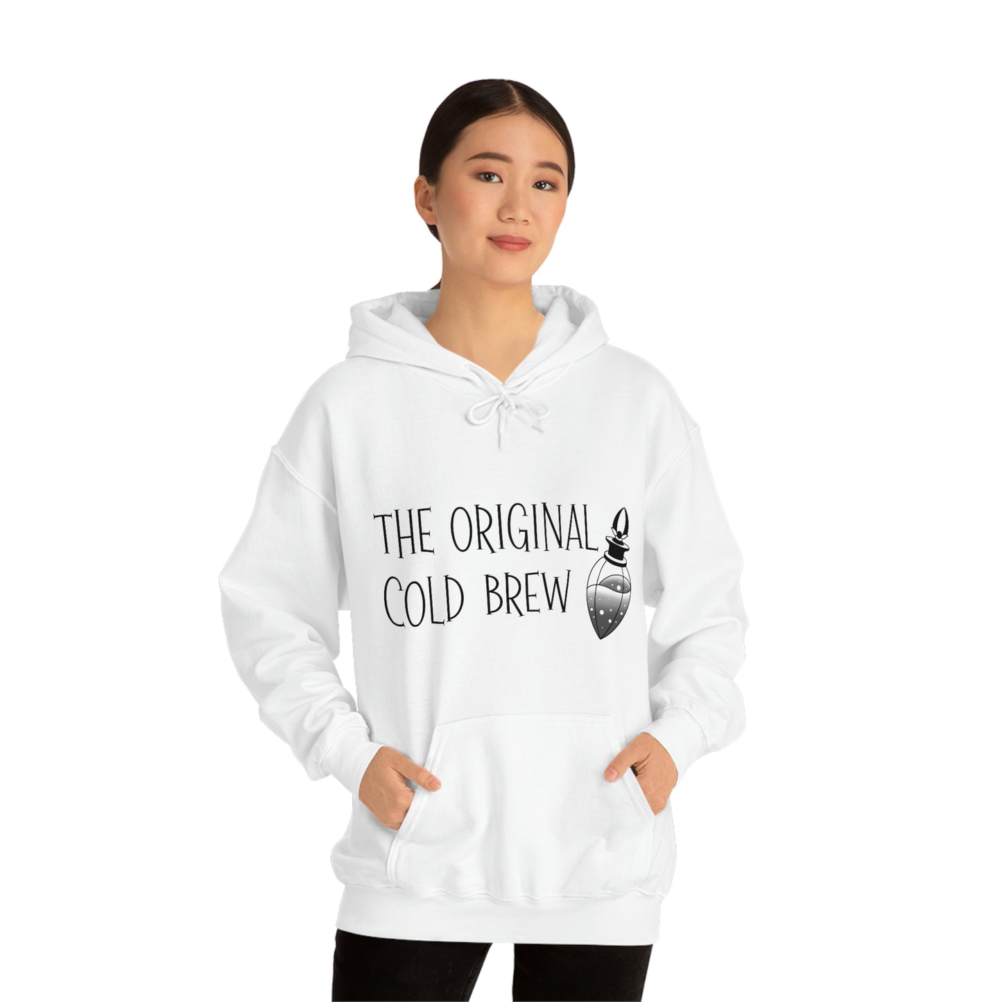 The Original Cold Brew Black Font Unisex Heavy Blend™ Hooded Sweatshirt